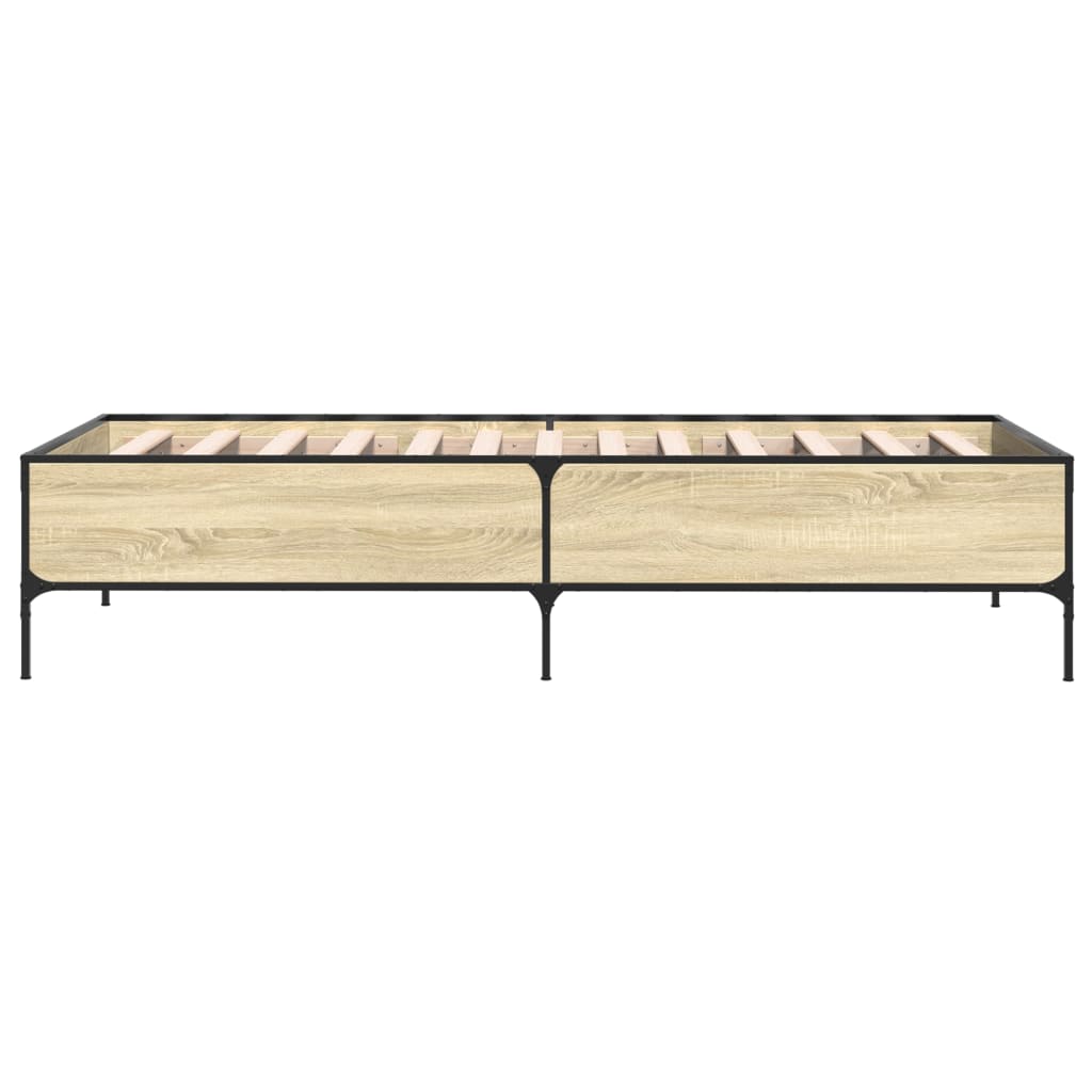 Bed Frame without Mattress Sonoma Oak 75x190 cm Small Single